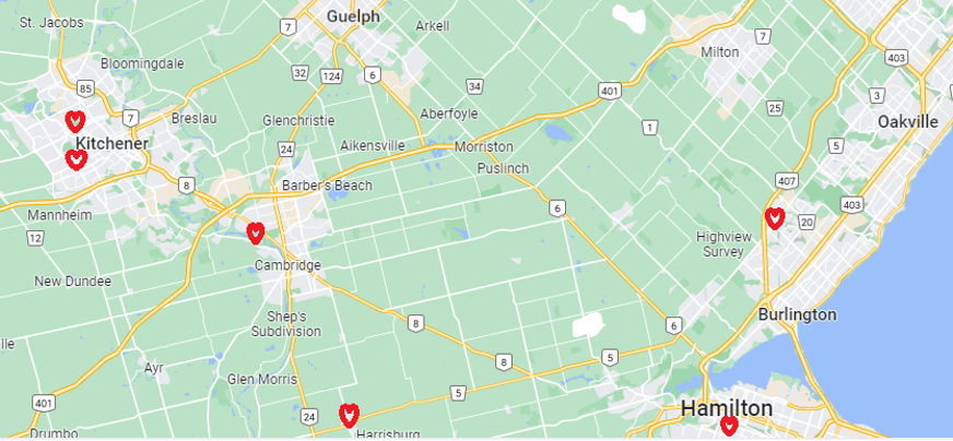 Our Locations Map